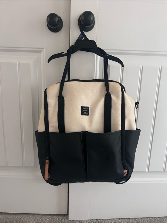 Petunia Pickle Bottom Handbags - Petunia Pickle Bottom Two-Tone Black and Cream Baby Bag Backpack